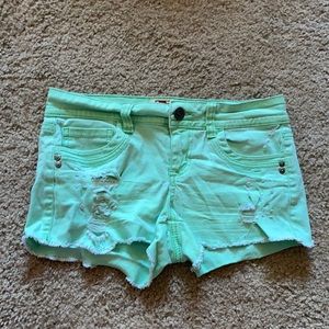 Cute Green Short Shorts